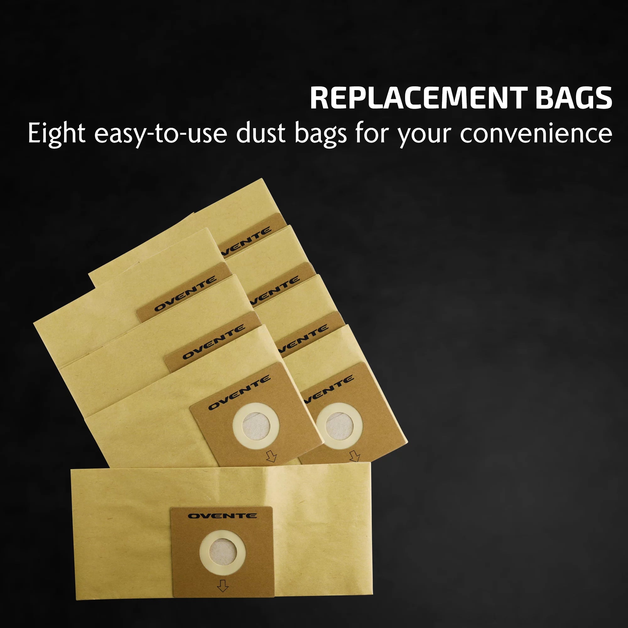 Disposable Compact Dust Bag Replacement for Canister Vacuum Cleaner, 8-Pack J89116