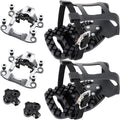 Venzo Peloton Bike and Bike+ Pedal Adaptor and Converter Kit Including Pedal Toe Clips Cage Plus Peloton Pedals Converter - Compatible with Shimano SPD Adaptor Converter & Look Delta Pedals