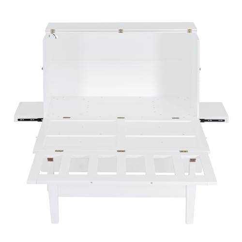 Full Murphy Bed with Desk, USB Port and Shelves E838836
