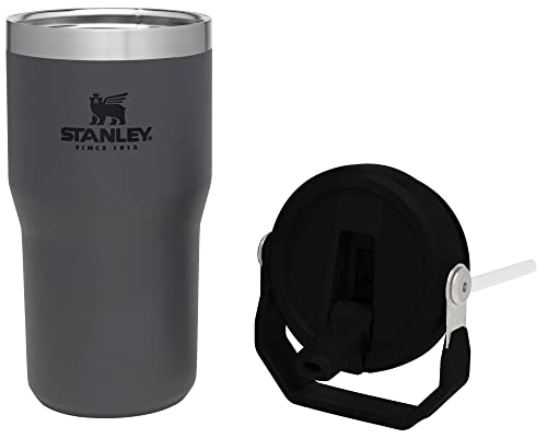 Stainless Steel Tumbler with Straw, Vacuum Insulated Water Bottle T393