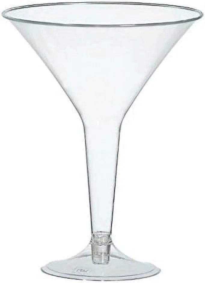 Plastic Martini Glasses, 20 Count, Clear I820