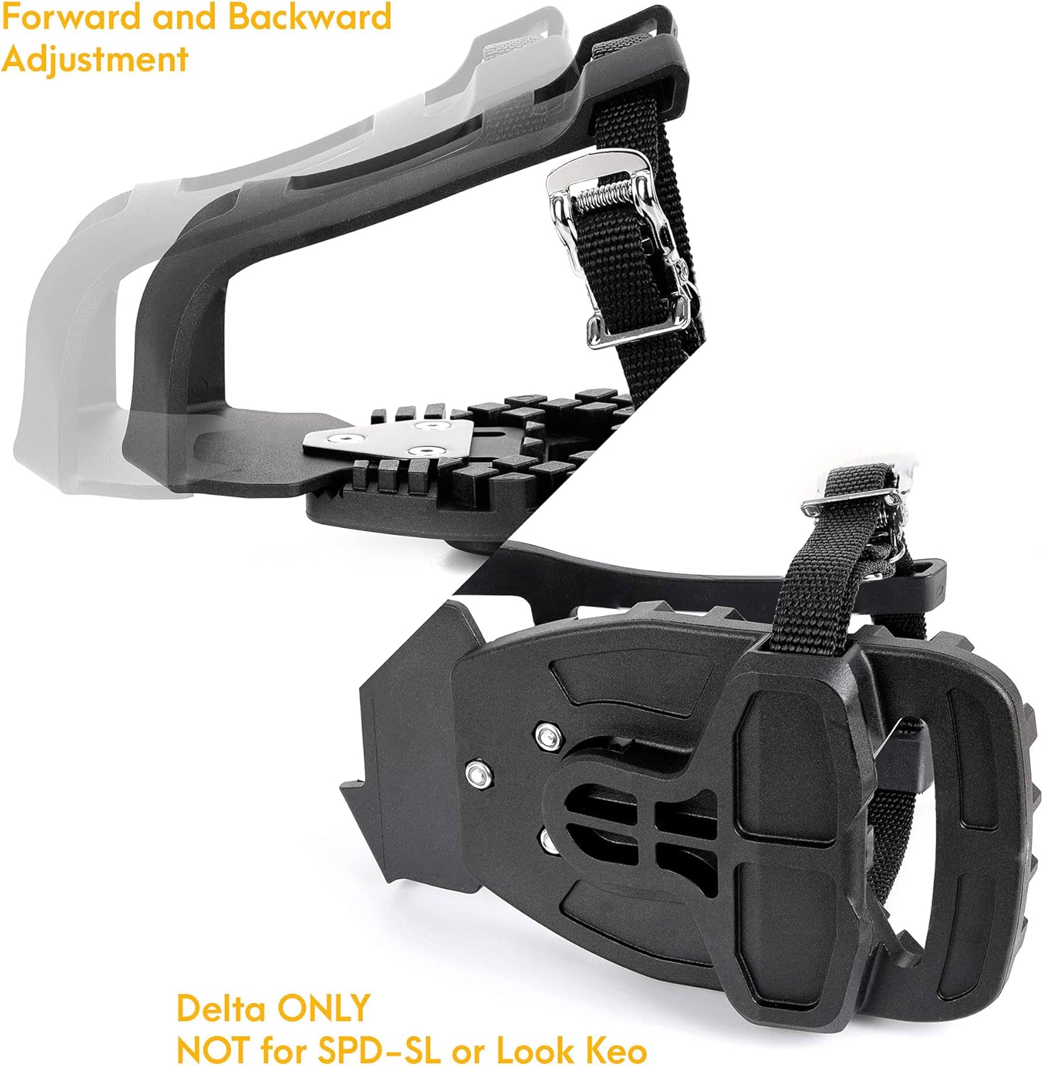 Bike Pedal Adaptor and Converter Kit with Toe Clips Cage X96977