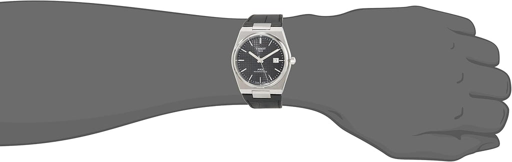 Men's Automatic Watch, Black Leather S807755