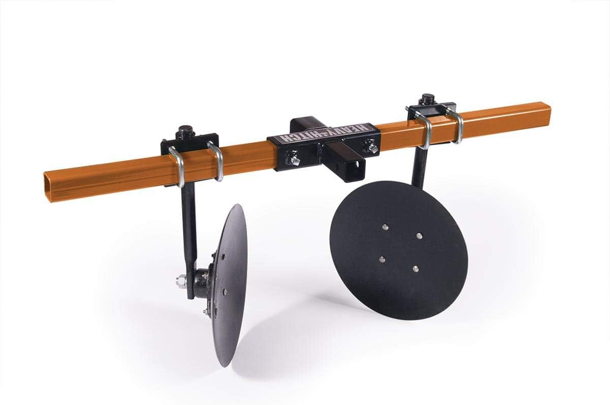 Heavy Hitch Multi-Purpose Disc Cultivator Garden Bedder Attachment with Discs Only Powdercoated in Orange | USA Made for Small Tractor Applications