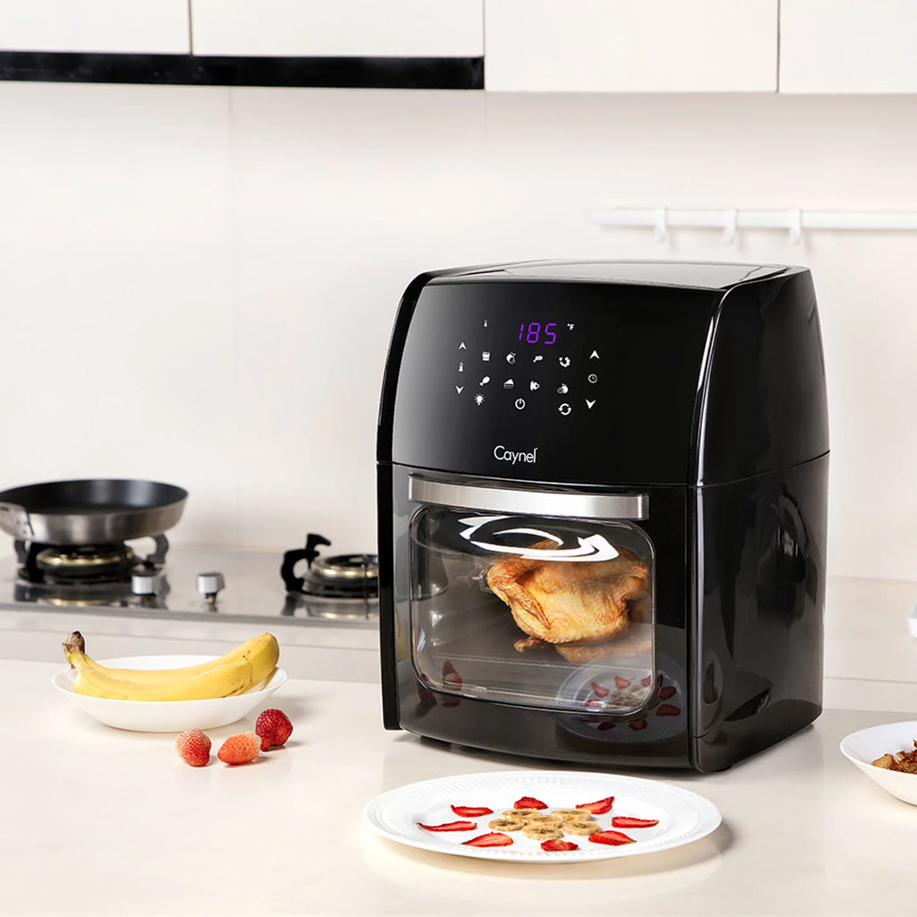 Digital Air Fryer Oven 12.7 Qt, Rotisserie, Dehydrator, Black Q182611