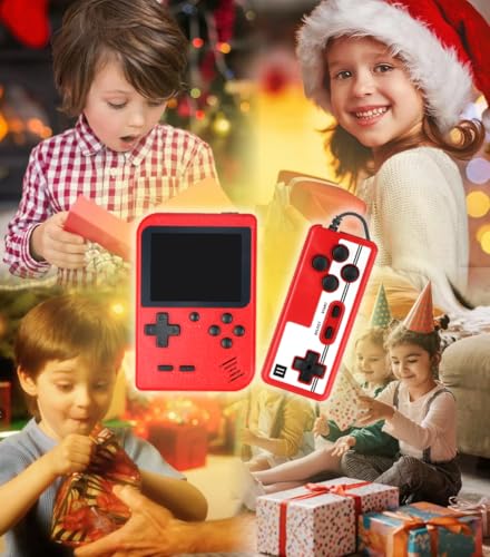 Handheld Game Console with 500 Classic Games, 3.0 Inch Screen, Red U3840