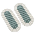 unbranded 4 Pcs Conditioner Devices Table Mat Anti-slip Kitchen Pot Pads 15X14X1CM Green