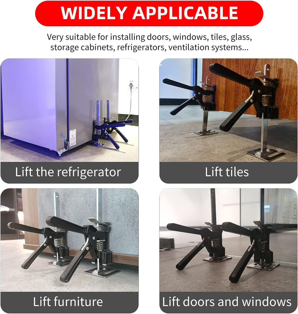 Door Panel Lifting Jack 2-Pack, Drywall Lift up to 308 lb, Height Adjuster K599016