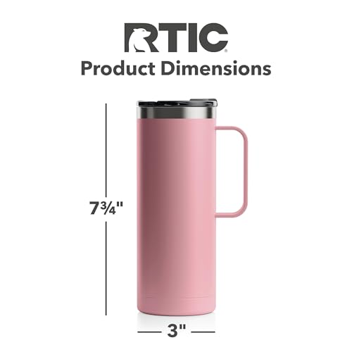 20 oz Stainless Steel Vacuum-Insulated Travel Mug with Lid and Handle Z619276