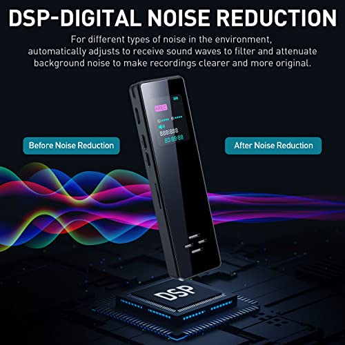 64GB Digital Voice Recorder for Lectures Meetings with Noise Reduction B222