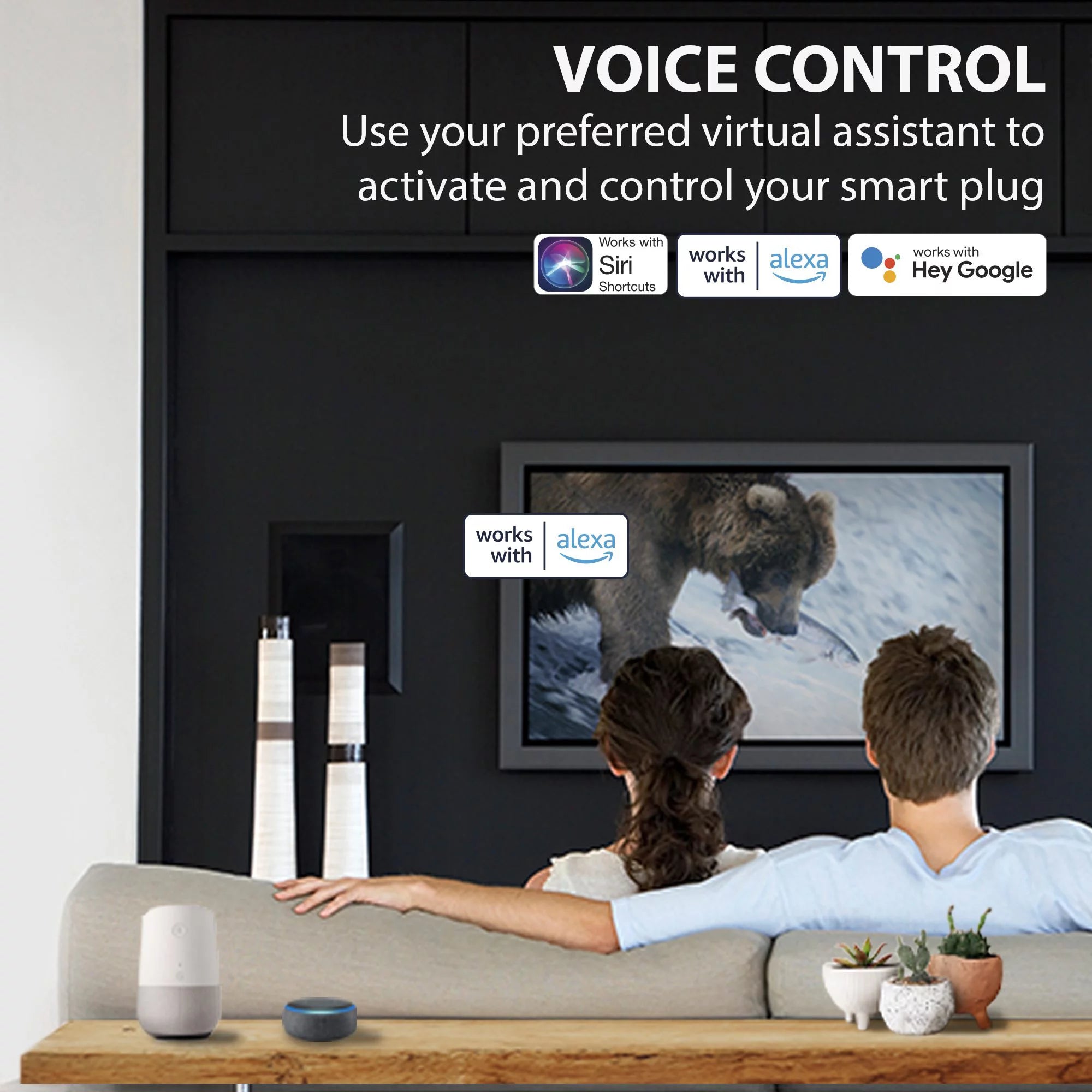 Smart WiFi Plug 4 Pack, Voice Control & Remote Access F259274