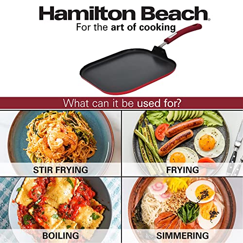 Nonstick Double Griddle 19x11-Inch with Flared Edge, Easy to Clean K204