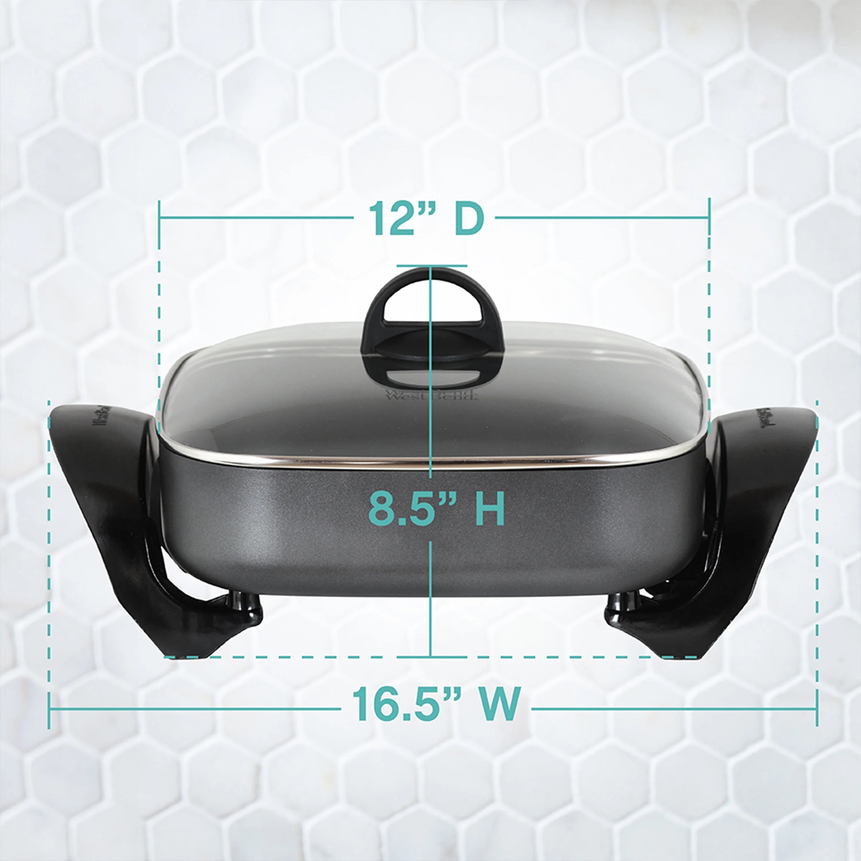 Electric Skillet with Nonstick Coating, 12-Inch C277838