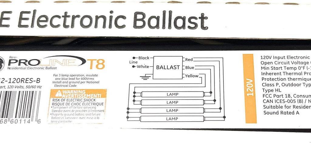 Electronic Ballast for 3 or 4 Lamp T8 Fluorescent P709
