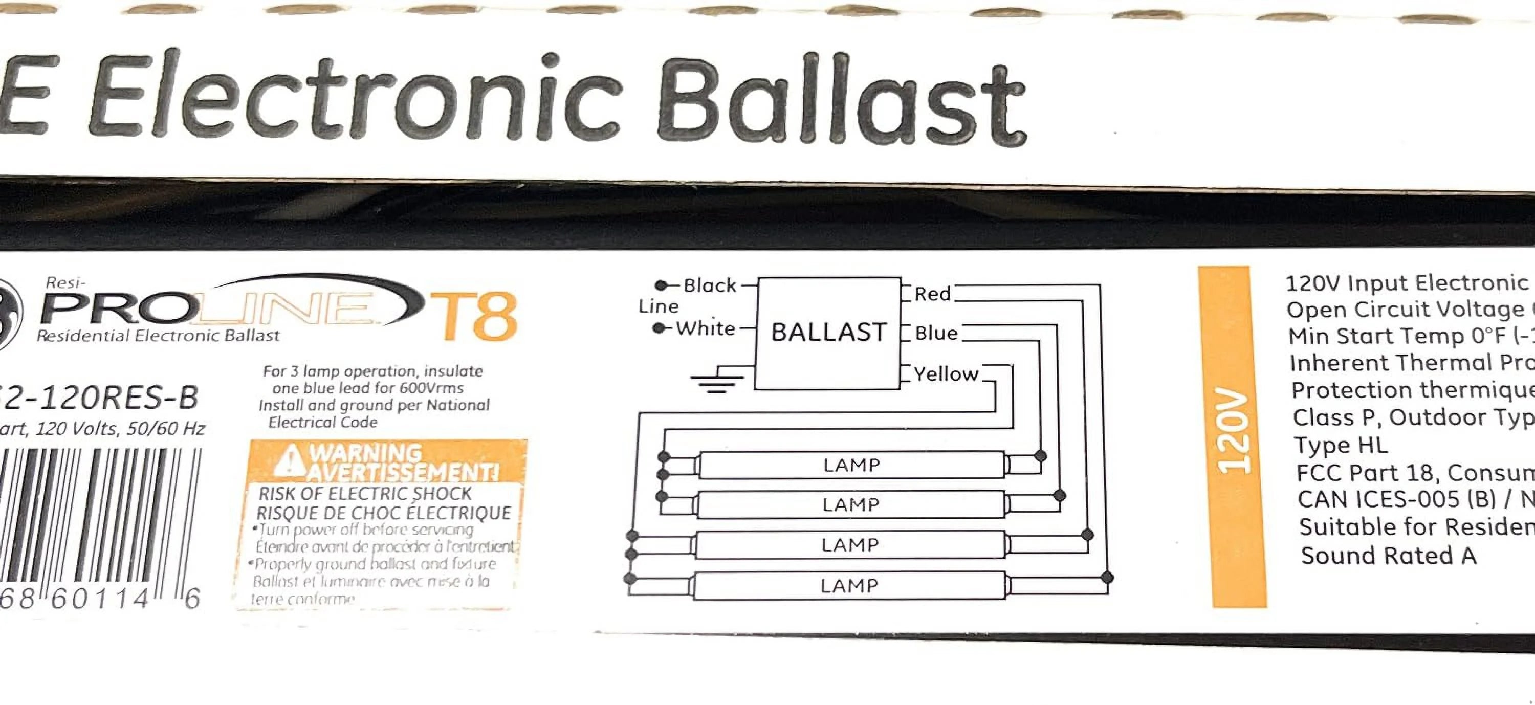 Electronic Ballast for 3 or 4 Lamp T8 Fluorescent P709