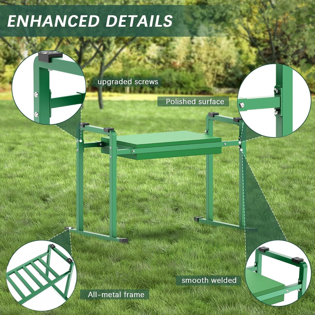 Garden Kneeler and Seat with Handle, Heavy Duty Gardening Stool W895