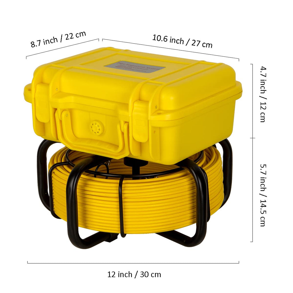 Pipe Inspection Camera with 9" LCD Screen, IP68 Waterproof, DVR Recording G2802