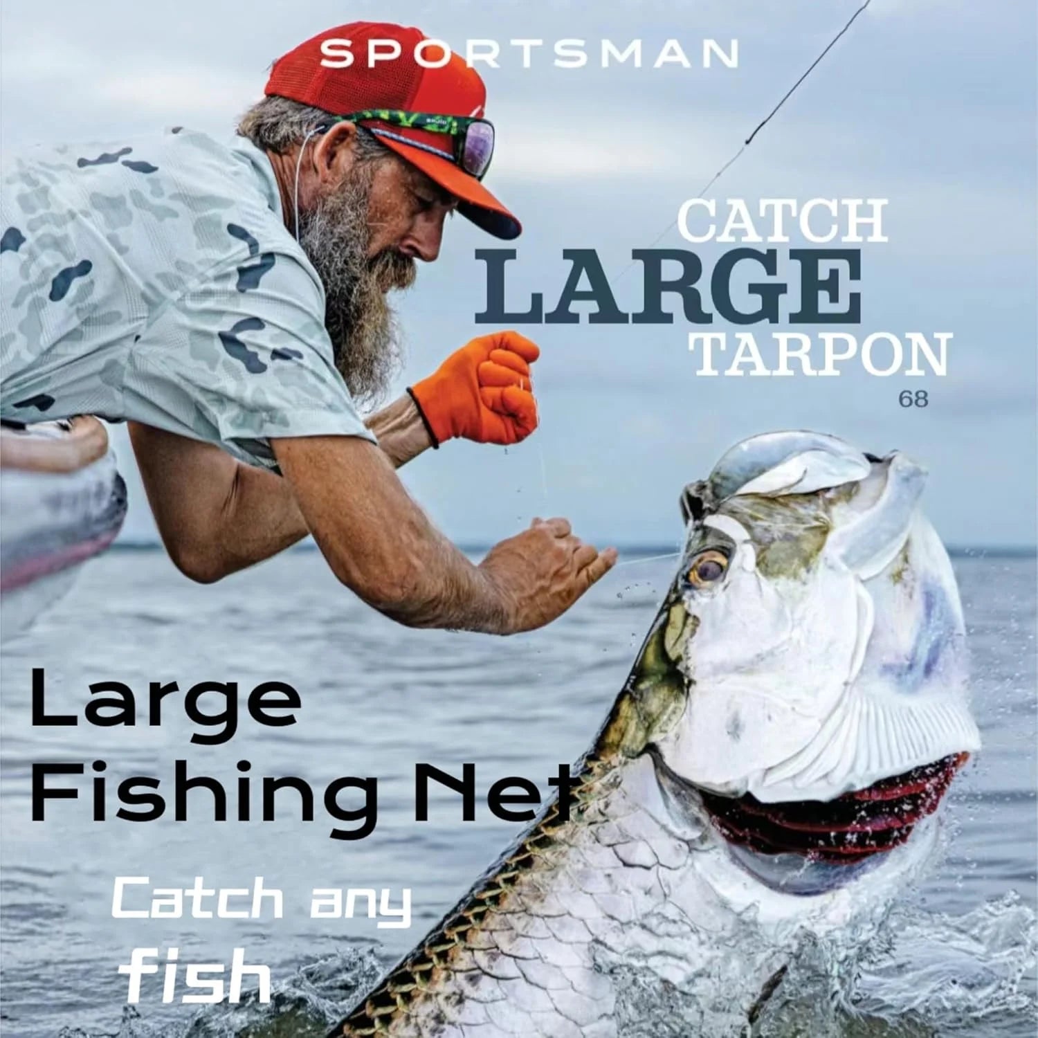 Fishing Net with Telescoping Handle, 20 Inch Net Opening L1411