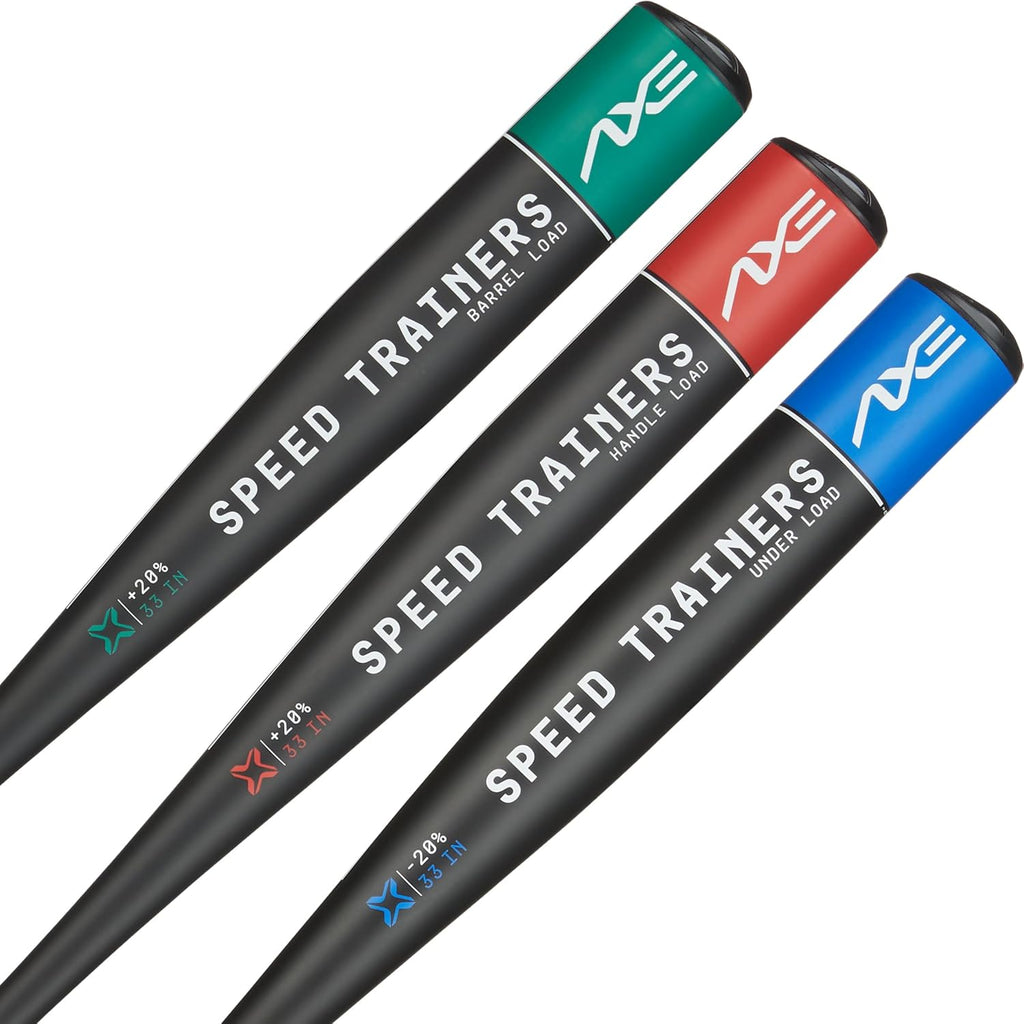 Axe | Speed Trainers | 3-Pack Weighted Baseball Bat Hitting Sytem | Powered by Driveline Baseball | Flared Handle | 32 Inch