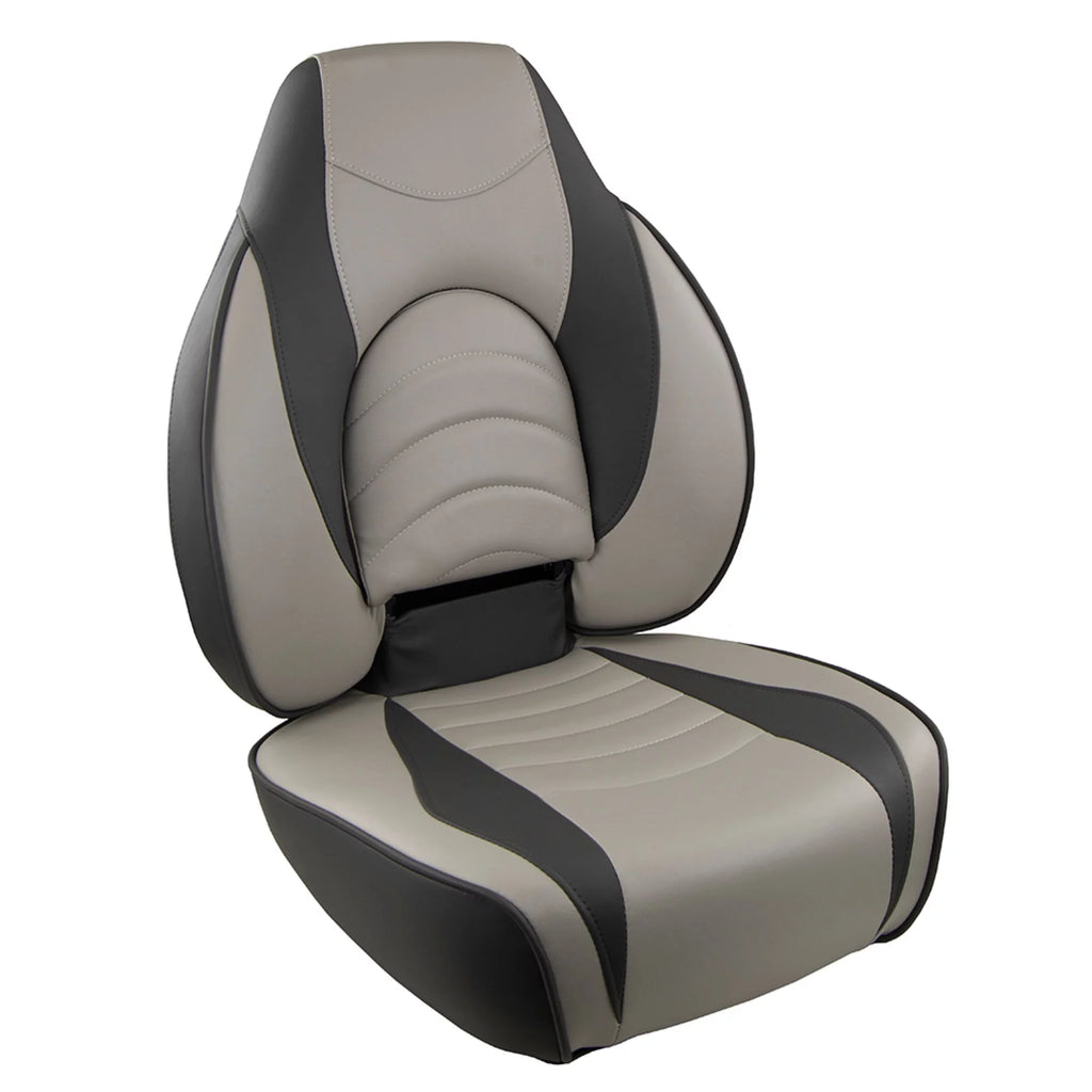 Deluxe High Back Boat Seat - Charcoal/Grey M7225