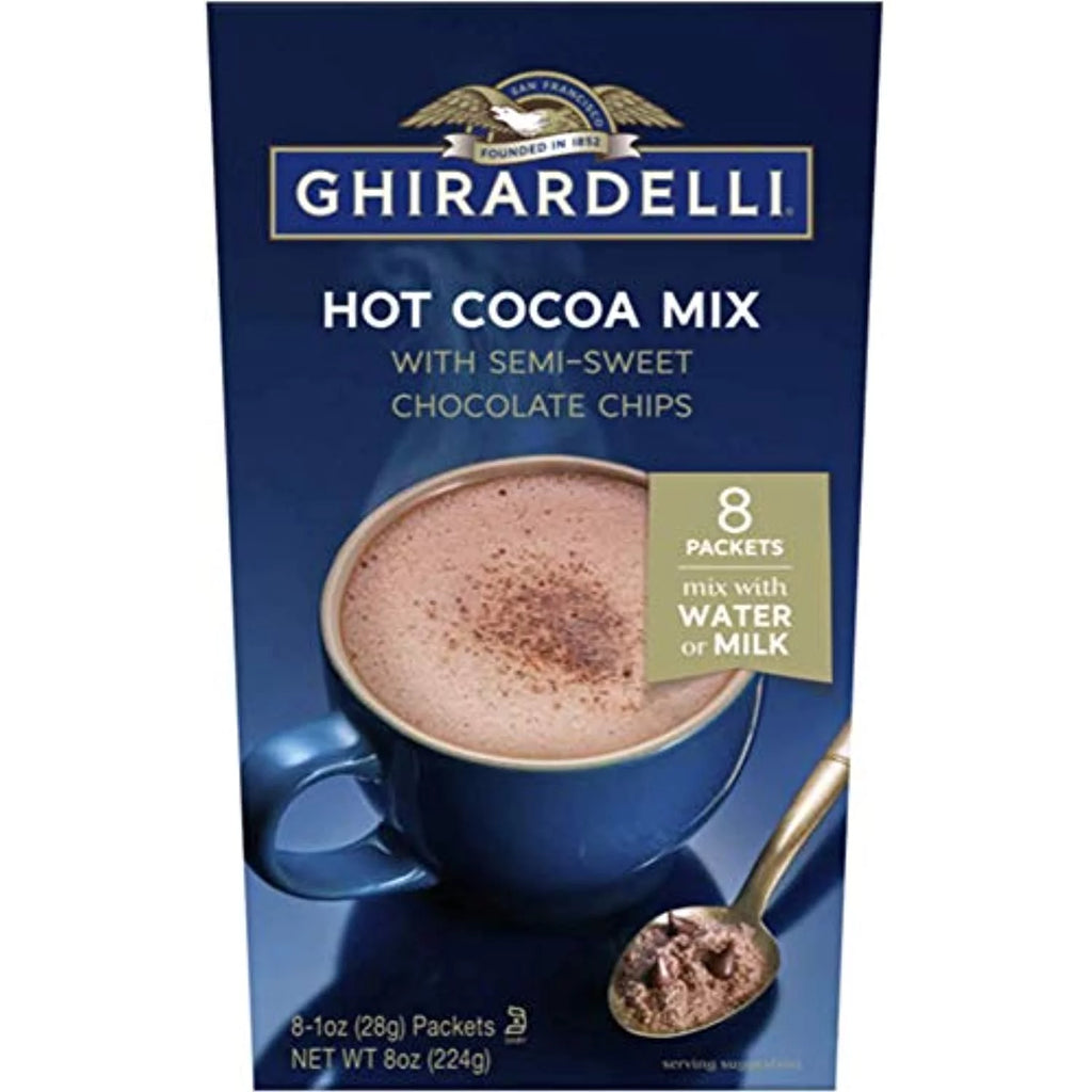 Hot Cocoa with Semi-Sweet Chocolate Chips, 2 Boxes of 8 Packets Y6961
