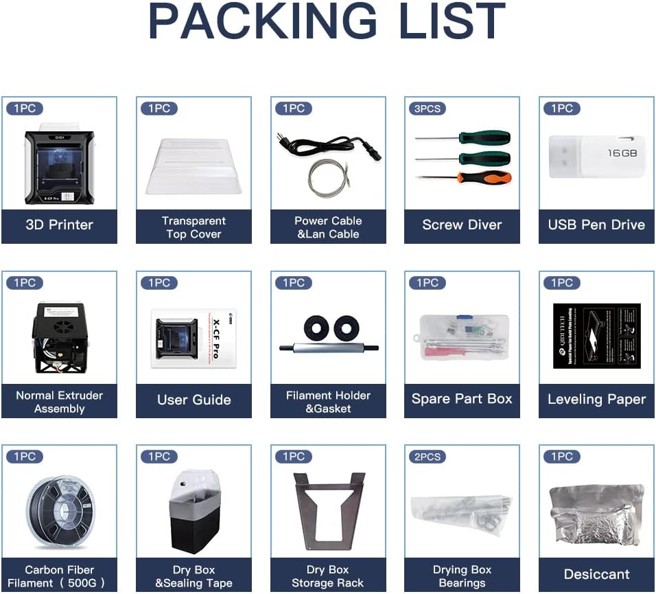 Industrial Grade 3D Printer for Carbon Fiber & Nylon, Auto Leveling H600192