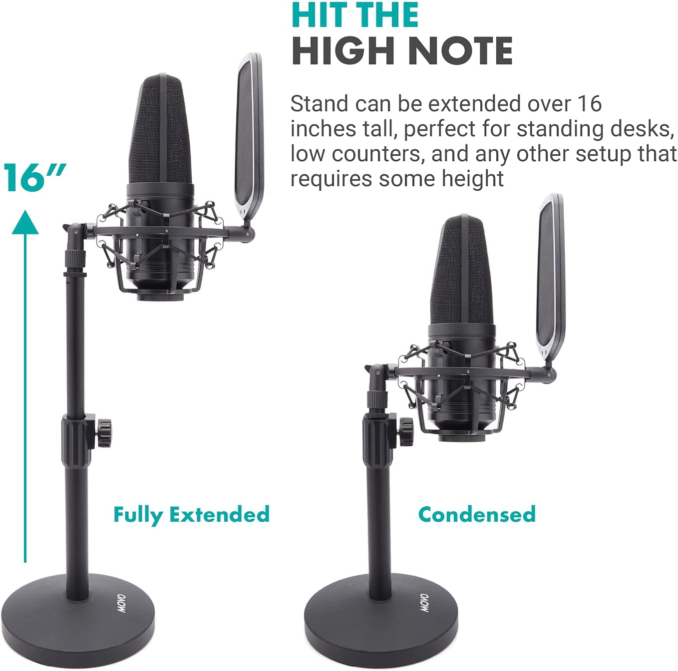 Podcast Equipment Bundle with XLR Wired Microphone, Studio Headphones, and Desktop Mic Stand with Pop Filter R985462