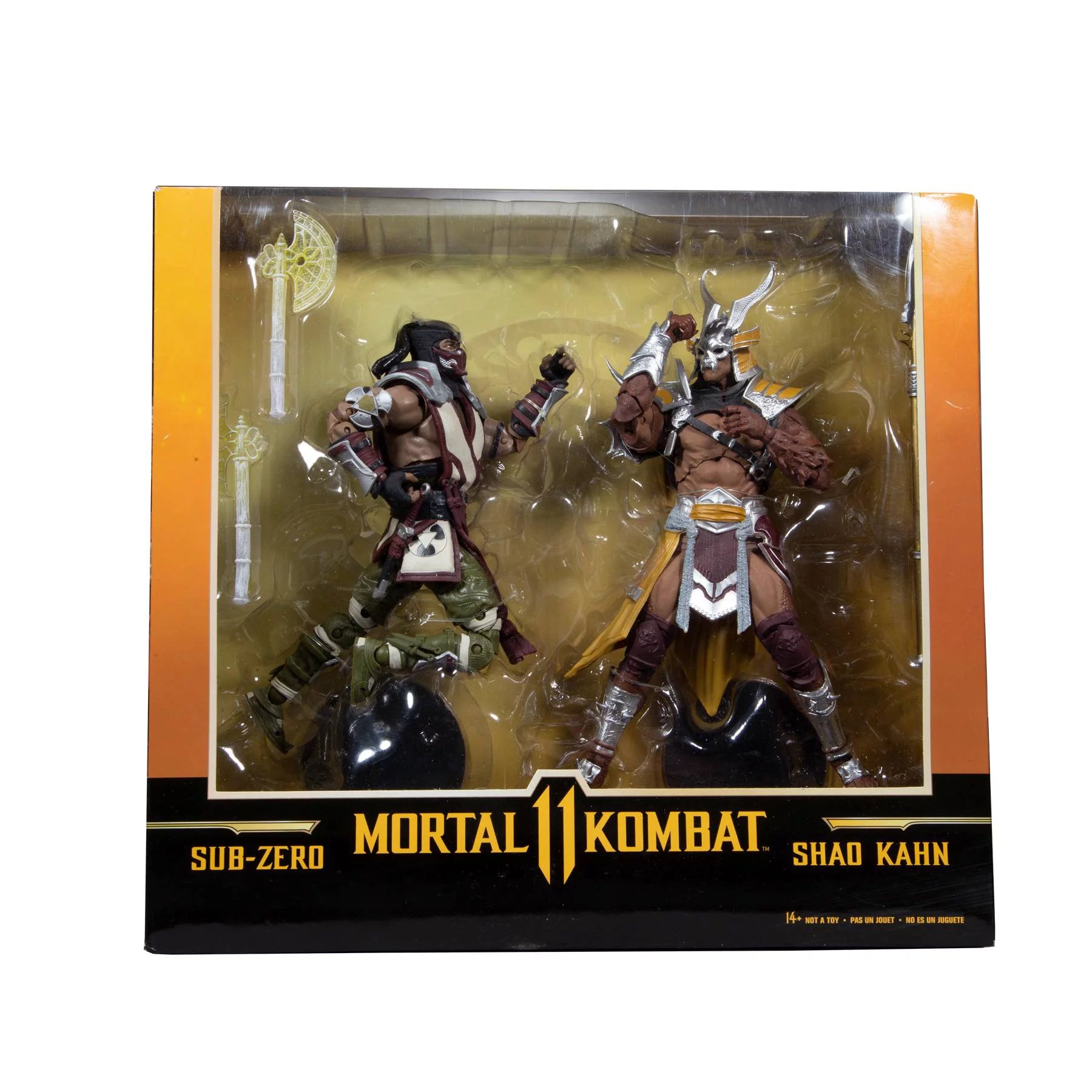 Mortal Kombat Sub-Zero vs. Shao Kahn 2 Pack 7 inch Action Figures Y354783