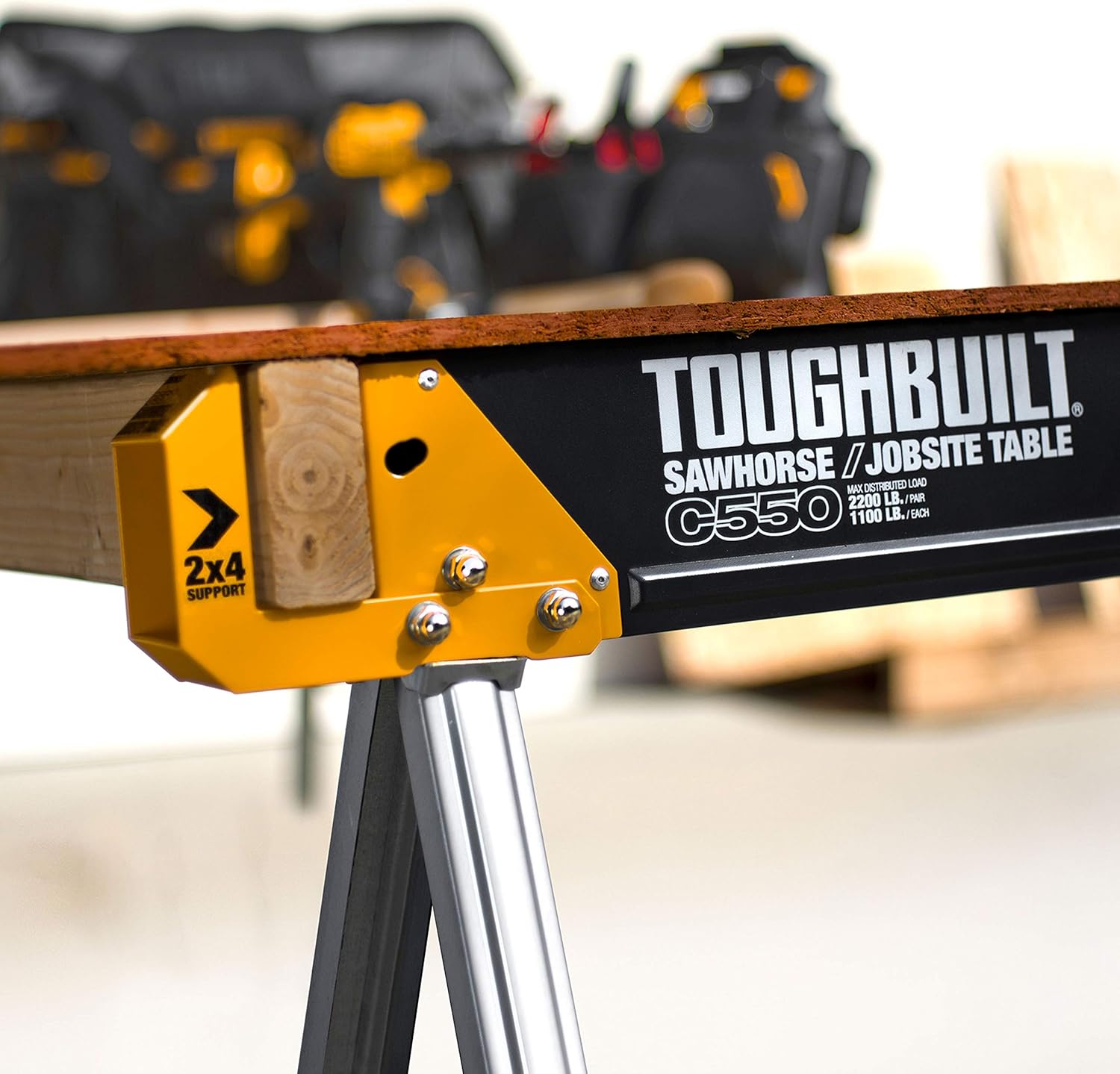 Folding Sawhorse Jobsite Table with Carry Handle N569924