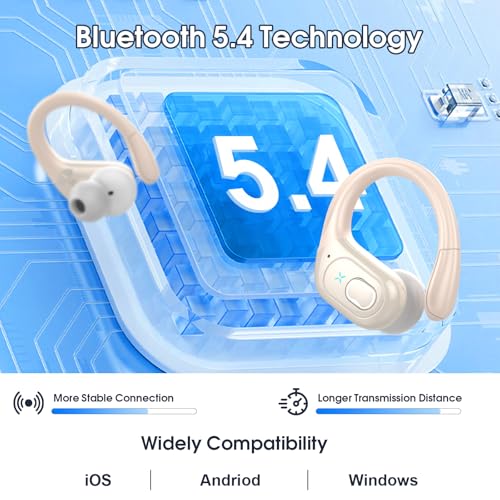 Wireless Earbuds Bluetooth 5.4 with Earhooks, IPX7 Waterproof P475856