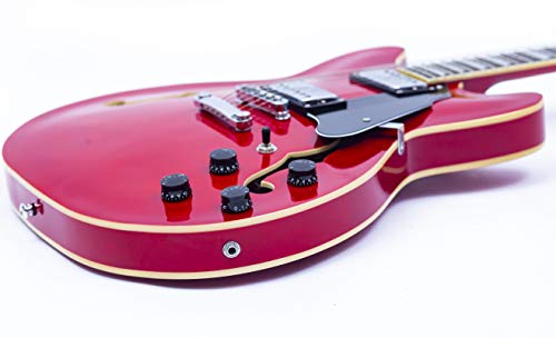 Semi-Hollow Electric Guitar with Stainless Steel Frets Red K5500