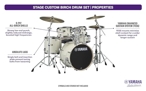 5pc Birch Shell Pack with 22" Kick and 14" Snare E31686