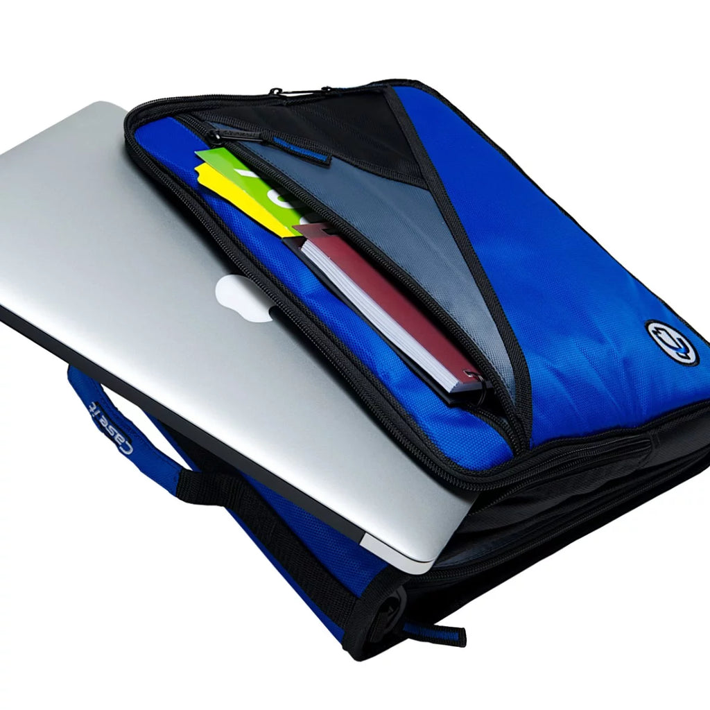 2" O-Ring Zipper Binder with 13" Tablet Pouch, Blue F3298