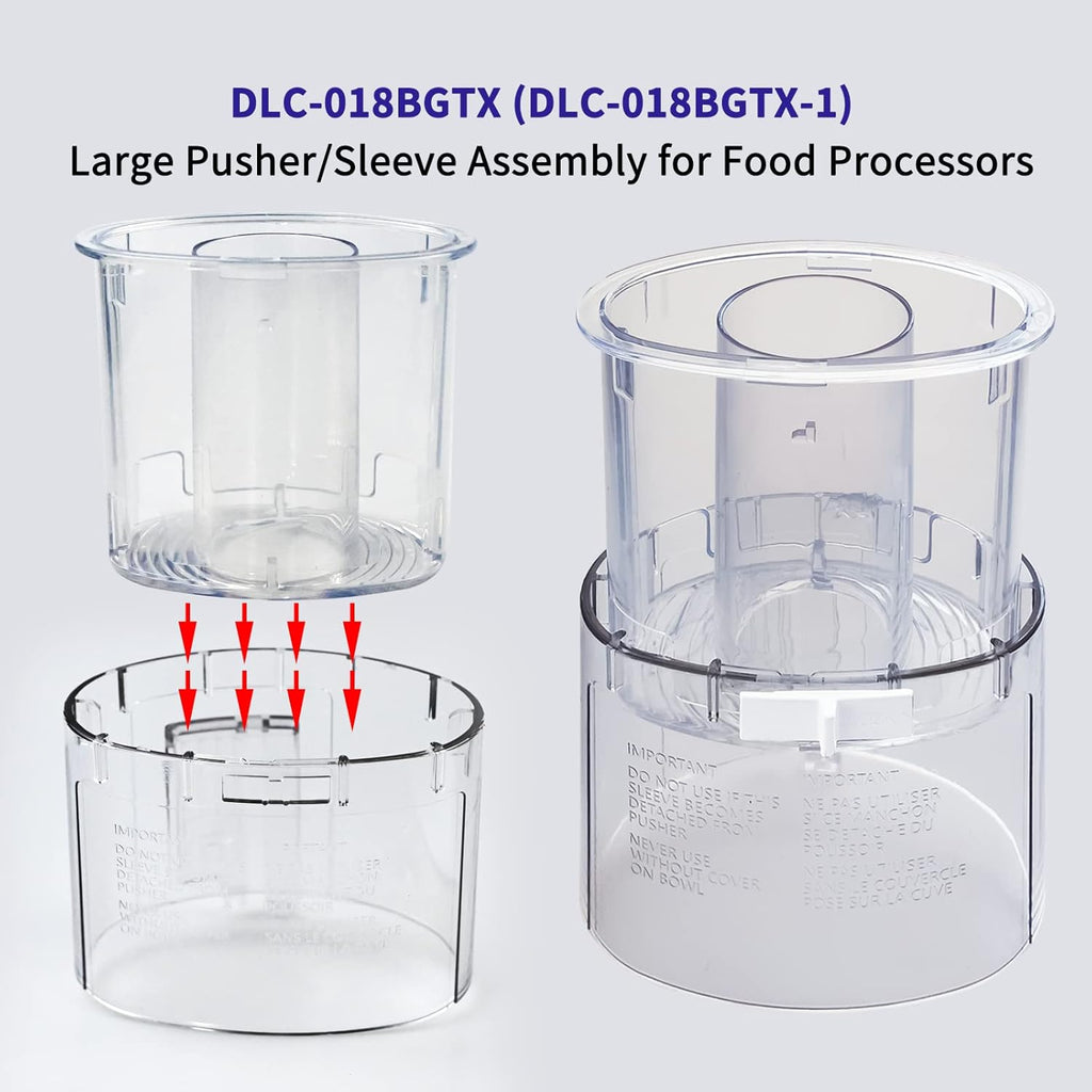 Large Pusher and Sleeve Assembly for Food Processors V34690