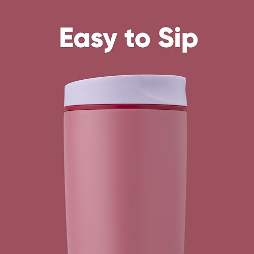 Insulated Stainless Steel Coffee Tumbler, Reusable Travel Mug, 20 oz, Pink N461027