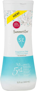 Summer's Eve Cleansing Wash, Fragrance Free, Gynecologist Tested, 15 Fl Oz, Pack of 3