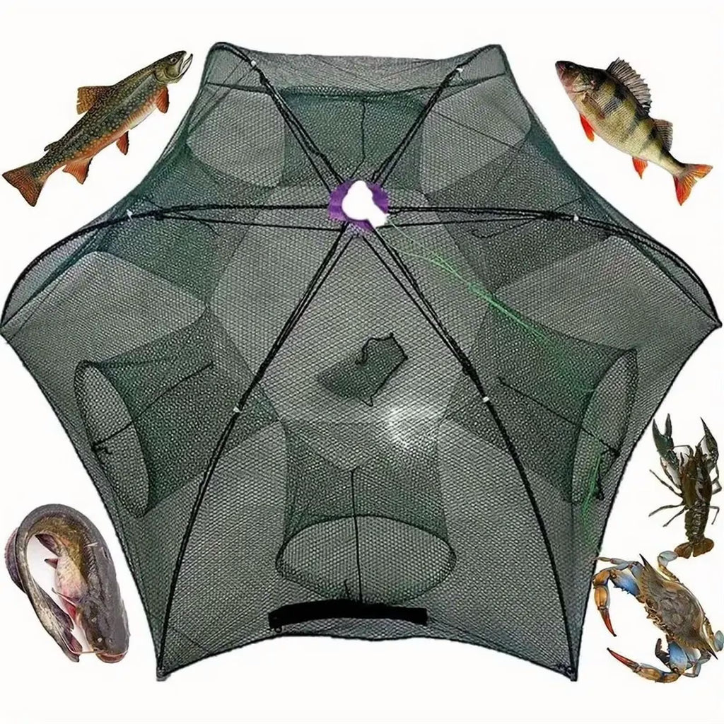 Unbranded Nylon Foldable Cast Dip Cage Crab Crawdad Shrimp Minnow Smelt Fishing Bait Trap