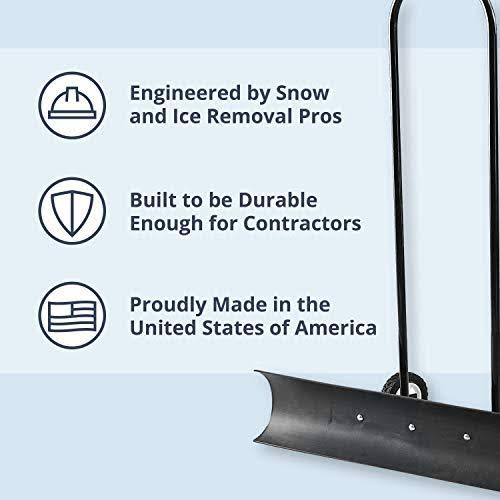 Heavy Duty Bi-Directional Wheeled Snow Pusher, 36-Inch K9714