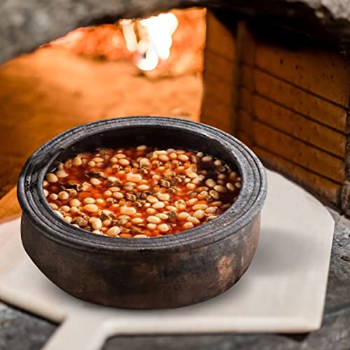 Clay Cooking Pot with Lid for Stove Top, Unglazed Traditional Casserole Q927