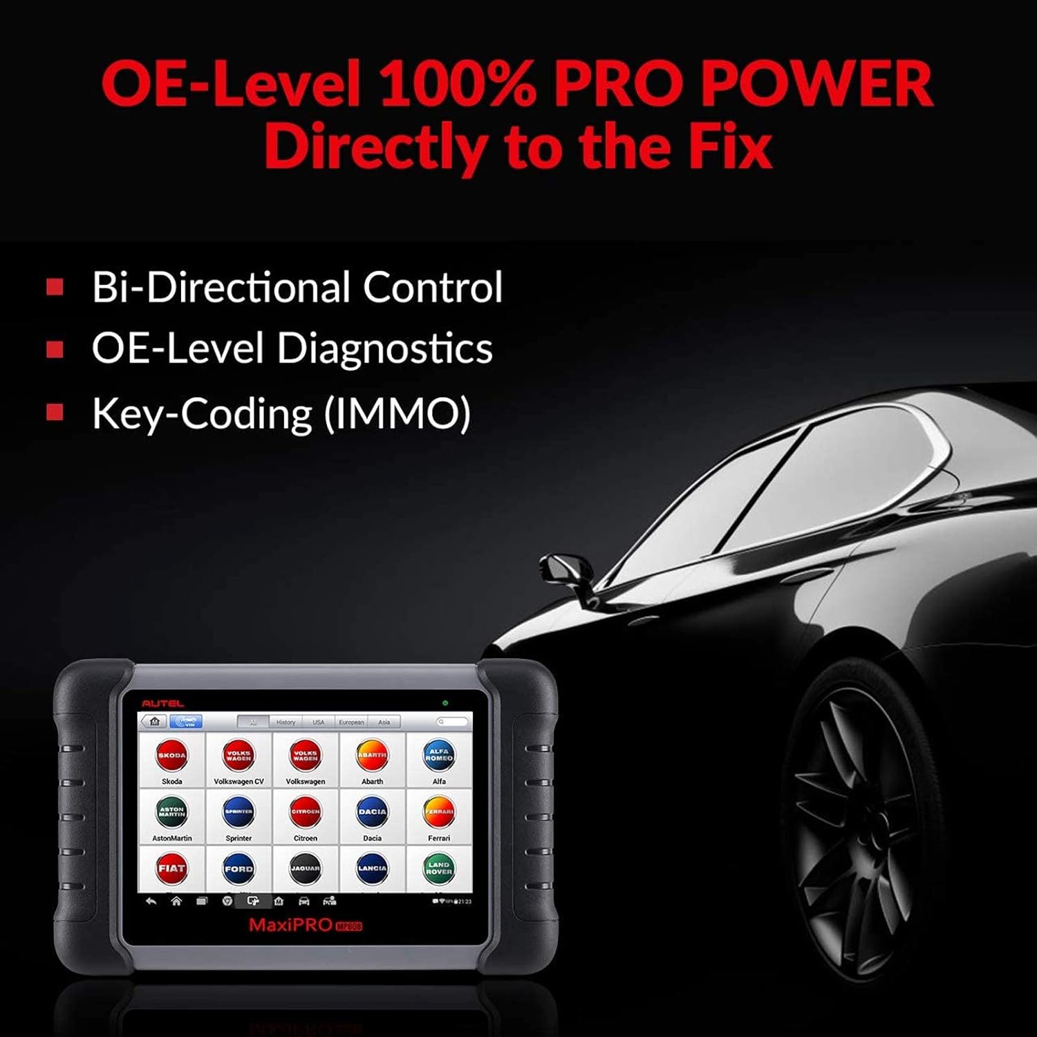 Autel MaxiPRO MP808TS, Full TPMS Service Diagnostic Scanner with 30+ Special Functions and Wireless BT Y8712