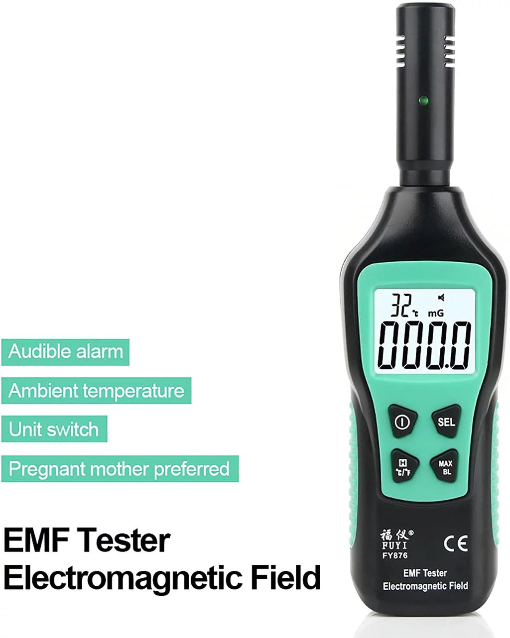 Handheld EMF Meter Digital LCD Radiation Detector O4660