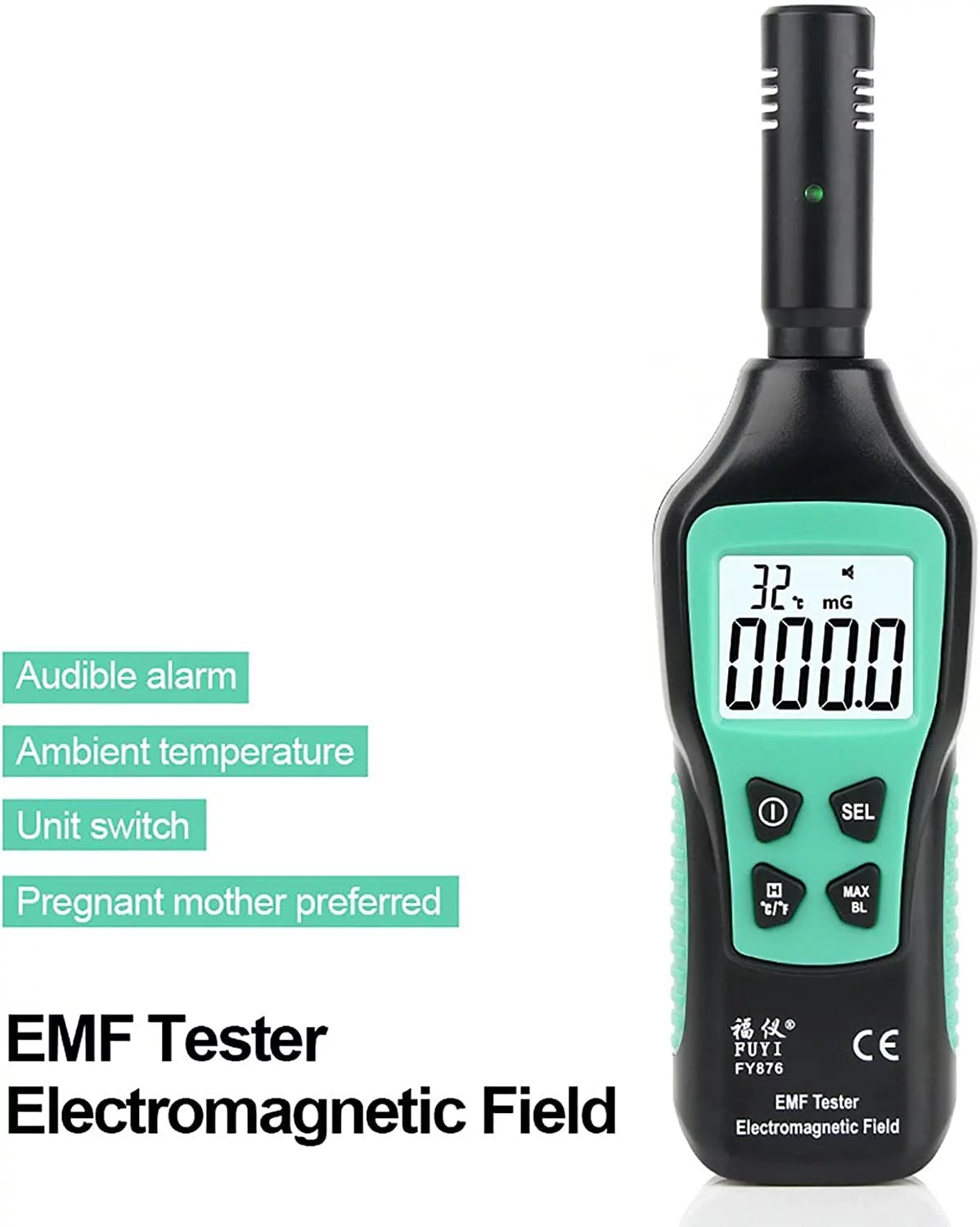 Handheld EMF Meter Digital LCD Radiation Detector O4660