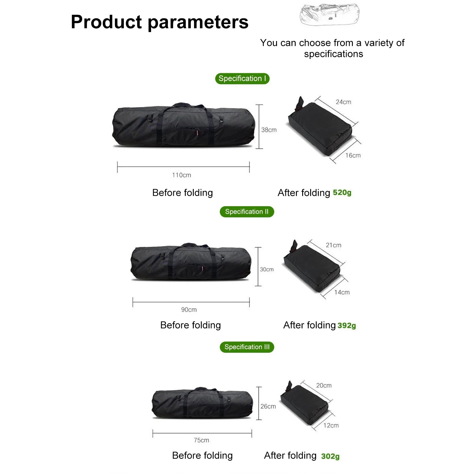 Waterproof Roll Top Duffel 60L for Outdoor Sports C90630