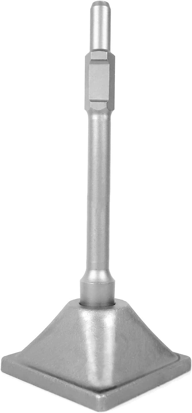 JACKCHEN Jack Hammer 1-1/8" Tamper Shank, Dirt Tamper 6x6" Plate with Electric Chisel Dirt Compactor, Tamper Shank and Plate for Jack Hammer Bit Gas Powered and Electric Demolition Concrete Breaker