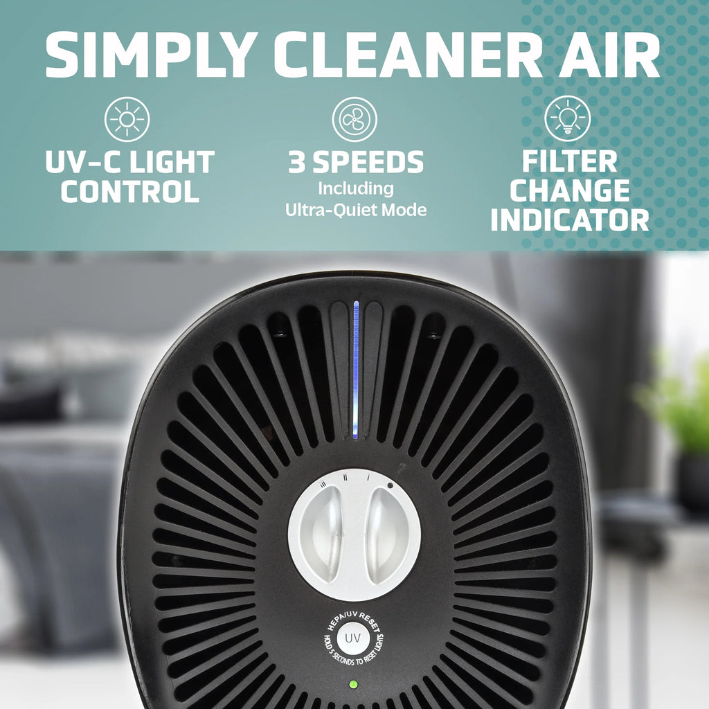 HEPA Air Purifier with UVC Light, Removes Odors, 750 Sq. Ft Y2111