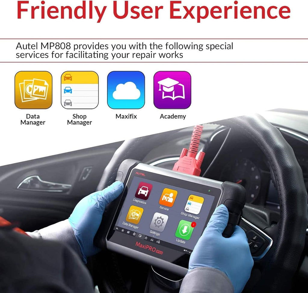 Autel MaxiPRO MP808TS, Full TPMS Service Diagnostic Scanner with 30+ Special Functions and Wireless BT Y8712