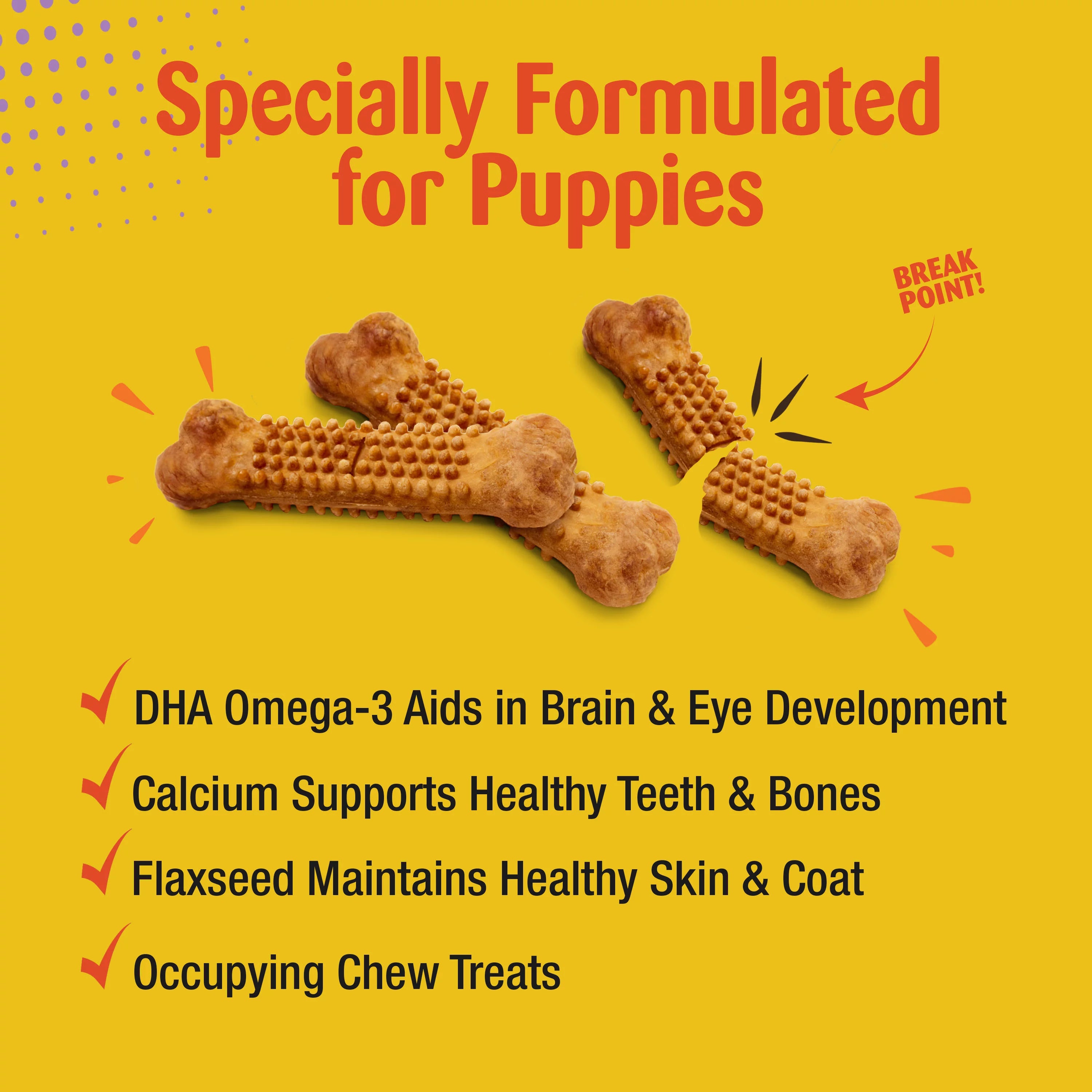 Puppy Chew Treats, Turkey & Sweet Potato Flavor, Small A590