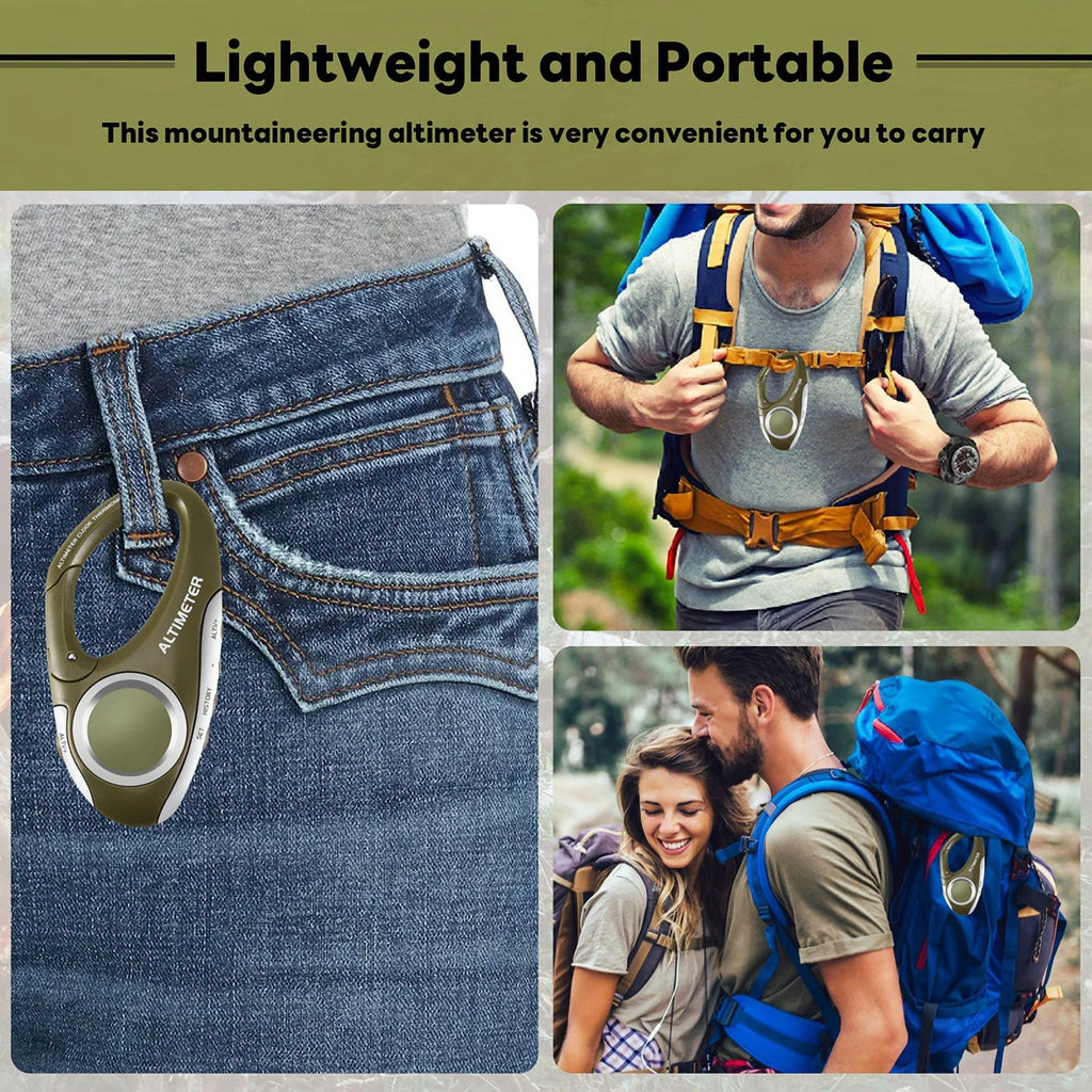 Outdoor Altimeter Carabiner Thermometer with Weather Forecast A2856