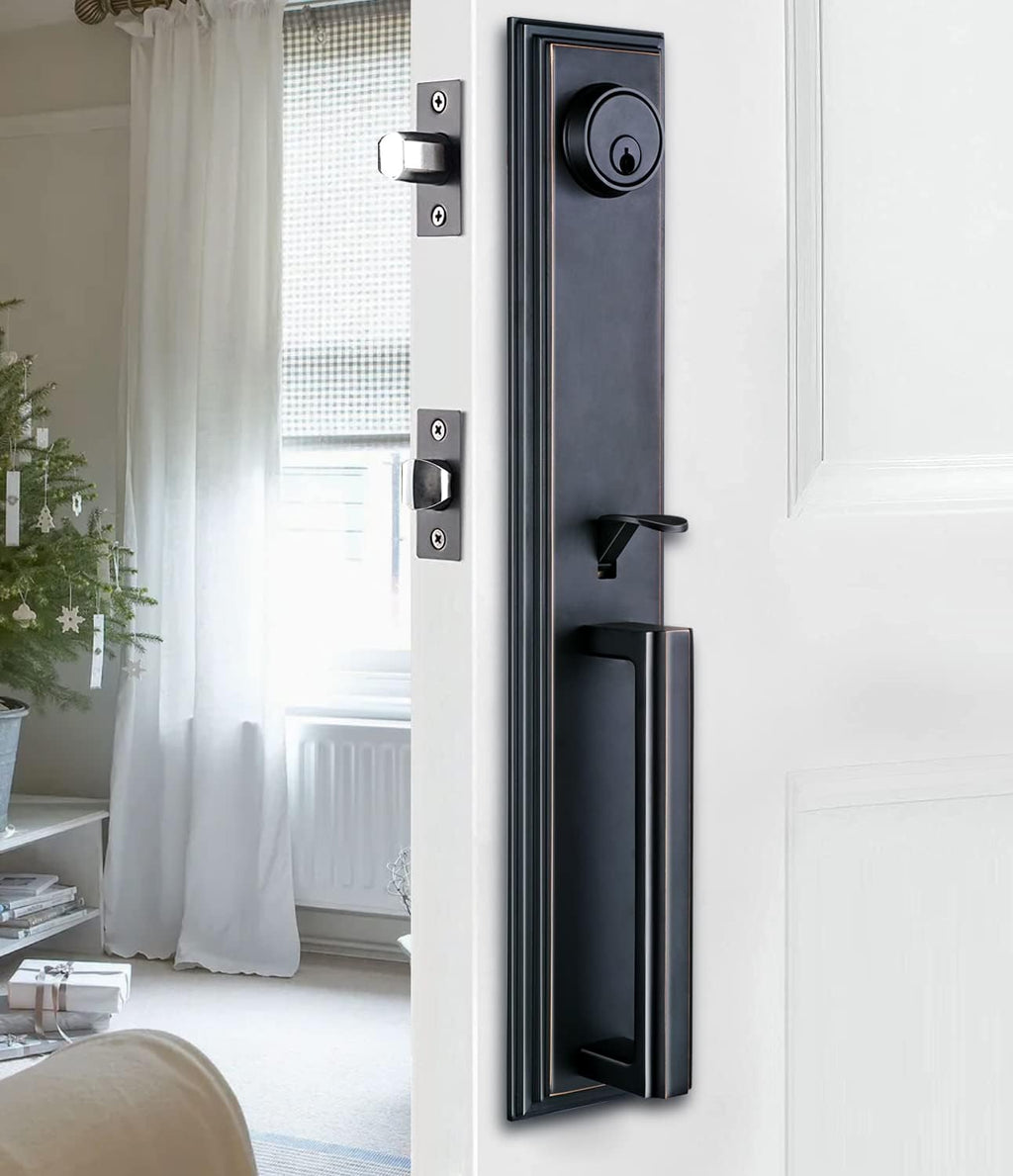 Double Door Handleset for Front Door, Aged Bronze Finish N347693