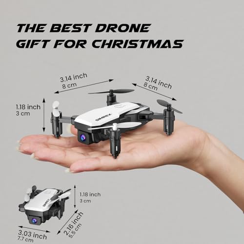 Mini Drone with Camera 720P HD FPV, Foldable RC Quadcopter with 2 Batteries C2480